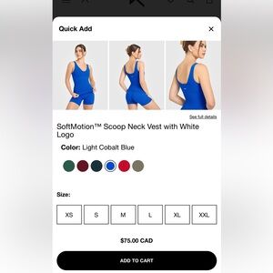 Oner Active Light Cobalt Blue Tank Top